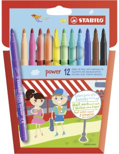 STABILO power marcatore Medio Multicolore 12 pz
