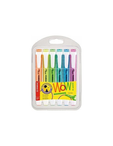 STABILO 275 06-3 evidenziatore 6 pz Blu, Verde, Arancione, Rosa, Turchese, Giallo