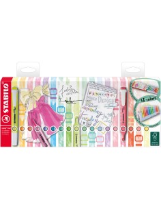 STABILO Evidenziatore - swing cool Desk-Set - 18 Colori Assortiti 8 Neon + 10 Pastel