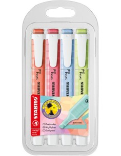STABILO 275 4-08-1 evidenziatore 4 pz Punta smussata Colori assortiti