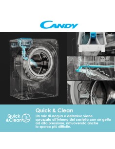 Candy RapidÓ ROW51066DWMST-S lavasciuga Libera installazione Caricamento frontale Bianco D