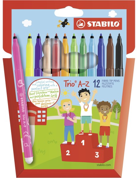STABILO Trio A–Z marcatore Fine Multicolore 12 pz
