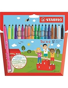 STABILO Trio A–Z marcatore Fine Multicolore 18 pz