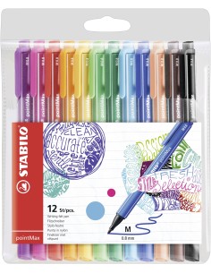 STABILO pointMax penna tecnica Medio Nero, Blu, Marrone, Verde, Azzurro, Verde chiaro, Arancione, Rosa, Viola, Rosso, Giallo 12