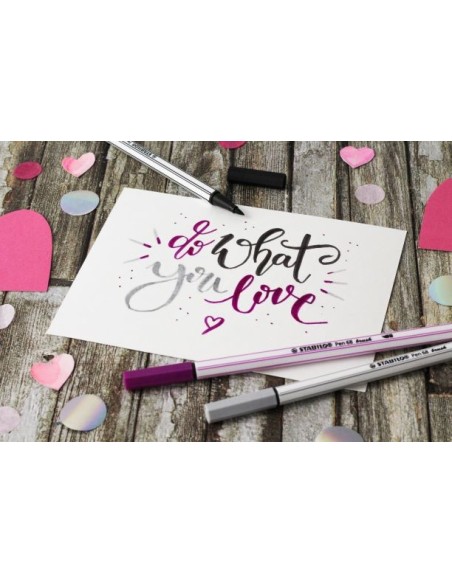 STABILO Pen 68 brush marcatore Multicolore 12 pz