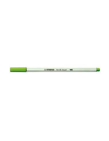 STABILO Pen 68 brush marcatore Medio Verde chiaro 1 pz