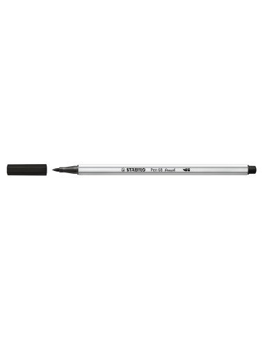 STABILO Pen 68 brush marcatore Medio Nero 1 pz
