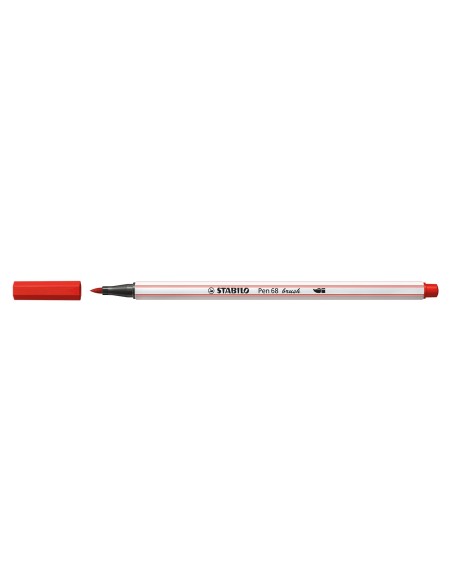 STABILO Pen 68 brush marcatore Medio Rosso 1 pz