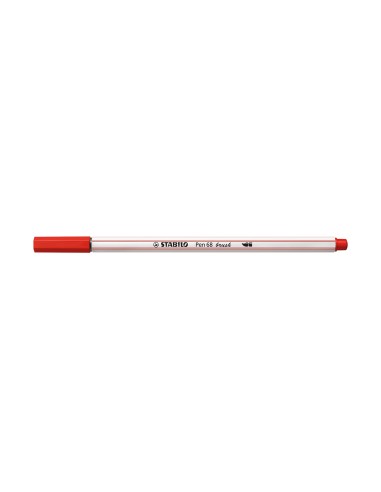 STABILO Pen 68 brush marcatore Medio Rosso 1 pz
