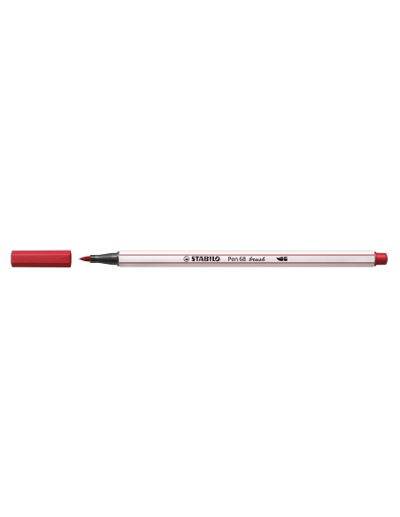 STABILO Pen 68 brush marcatore Medio Rosso 1 pz