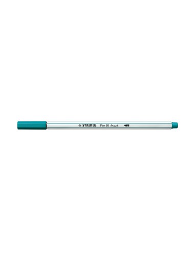 STABILO Pen 68 brush marcatore Medio Blu, Turchese 1 pz