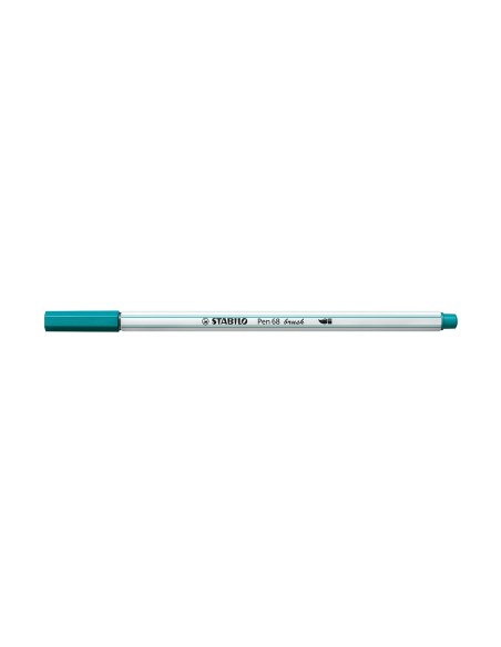 STABILO Pen 68 brush marcatore Medio Blu, Turchese 1 pz