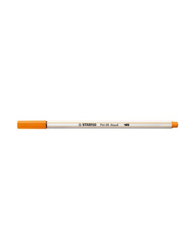 STABILO Pen 68 brush marcatore Medio Arancione 1 pz