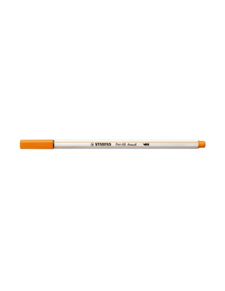 STABILO Pen 68 brush marcatore Medio Arancione 1 pz