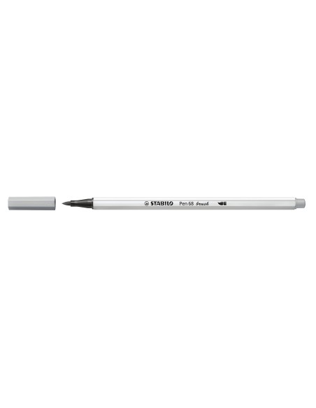 STABILO Pen 68 brush marcatore Medio Grigio 1 pz