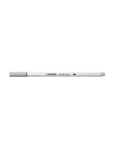 STABILO Pen 68 brush marcatore Medio Grigio 1 pz