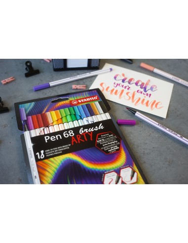 STABILO Pen 68 brush ARTY marcatore Colori assortiti 18 pz