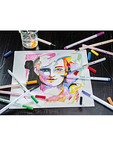 STABILO Pen 68 brush marcatore Rosa 1 pz
