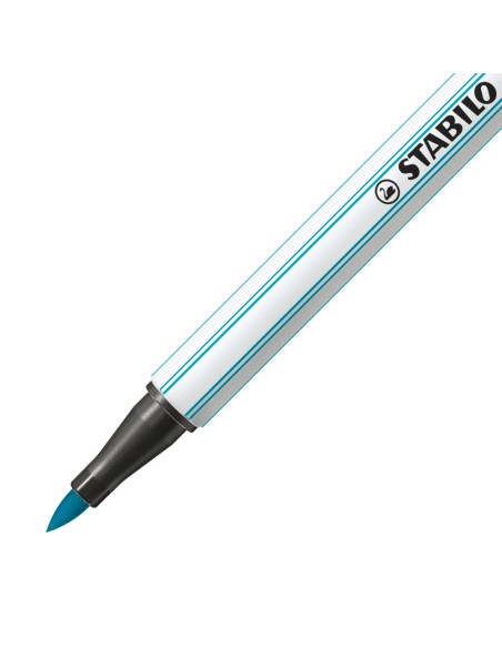 STABILO Pen 68 brush marcatore Azzurro 1 pz