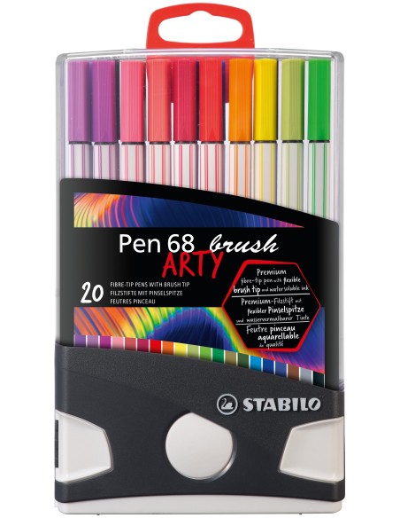 STABILO Pen 68 brush ARTY marcatore Colori assortiti 20 pz