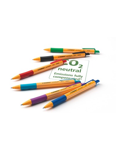 STABILO pointball Blu Penna a sfera retrattile a clip 1 pz