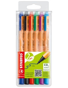 STABILO GREENpoint penna tecnica Nero, Blu, Lillà, Arancione, Rosso, Turchese 6 pz