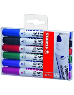 STABILO plan evidenziatore 6 pz Tipo di punta Nero, Blu, Verde, Lillà, Viola, Rosso