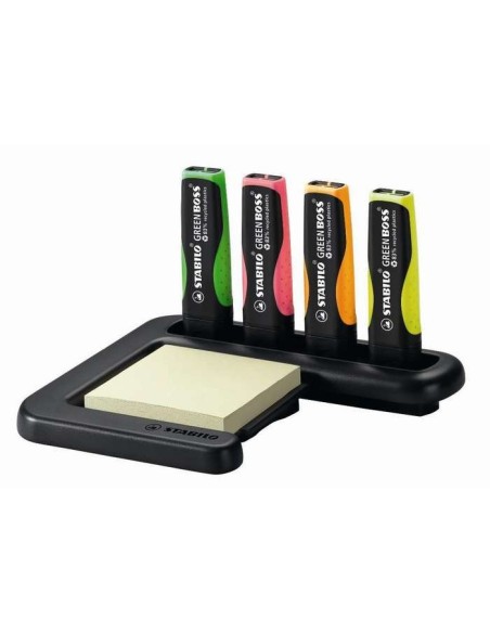 STABILO Green Boss evidenziatore 4 pz Punta smussata Verde, Arancione, Rosa, Giallo