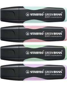 STABILO GREEN BOSS evidenziatore 4 pz Punta smussata Verde, Menta, Rosa, Viola 2