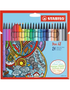 STABILO Pen 68 marcatore Fine Multicolore 24 pz