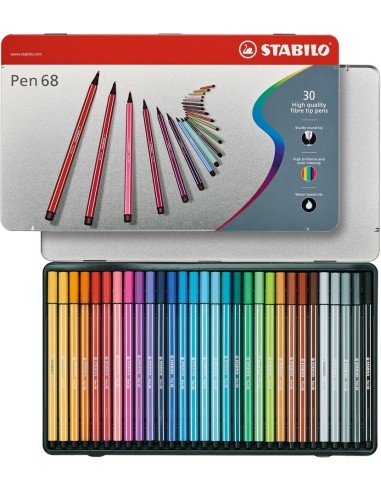 STABILO Pen 68 marcatore Multicolore 30 pz