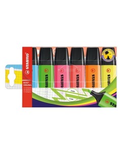 STABILO BOSS ORIGINAL evidenziatore 6 pz Punta smussata Multi