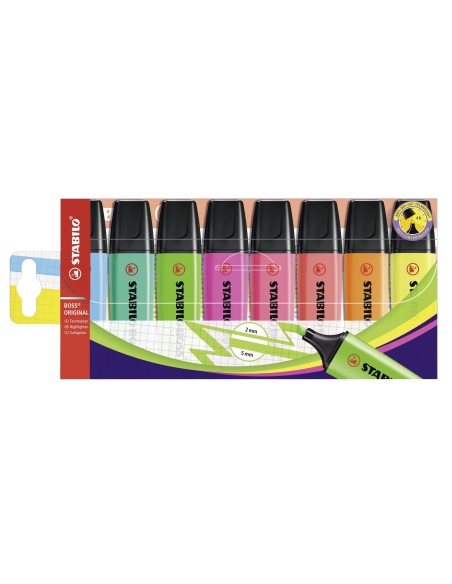 STABILO BOSS ORIGINAL evidenziatore 8 pz Punta smussata Multi