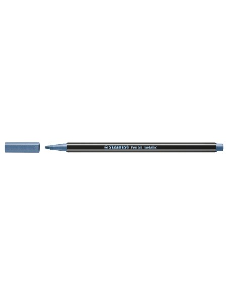 STABILO Pen 68 metallic marcatore Medio Blu 1 pz