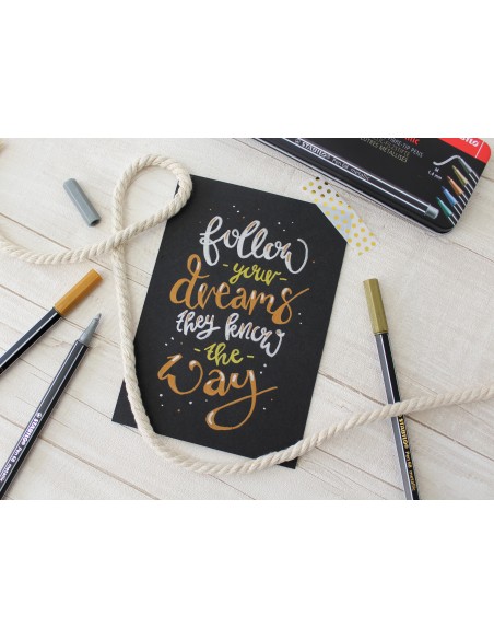 STABILO Pen 68 metallic marcatore Medio Lillà 1 pz