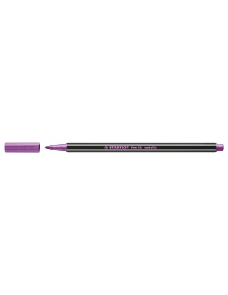 STABILO Pen 68 metallic marcatore Medio Rosa metallizzato 1 pz