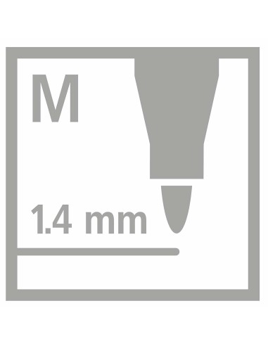 STABILO Pen 68 metallic marcatore Medio Rosa metallizzato 1 pz