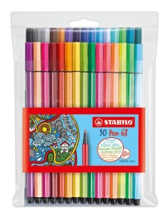 STABILO Pen 68 marcatore Medio Multicolore 30 pz