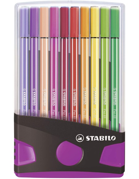 STABILO Pen 68 marcatore Medio Multicolore 20 pz