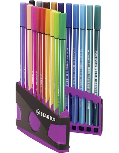 STABILO Pen 68 marcatore Medio Multicolore 20 pz