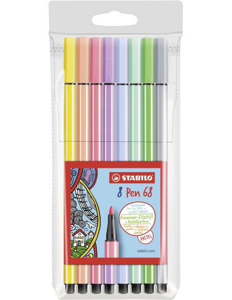 STABILO Pen 68 marcatore Multicolore 8 pz