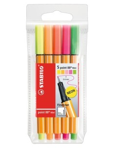 STABILO point 88 Mini penna tecnica Fine Multicolore 5 pz