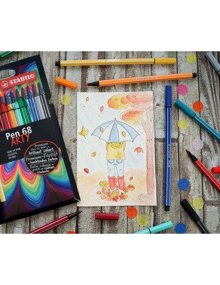 STABILO Pen 68 ARTY marcatore Multicolore 24 pz