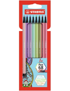STABILO Pen 68 marcatore Colori assortiti 8 pz