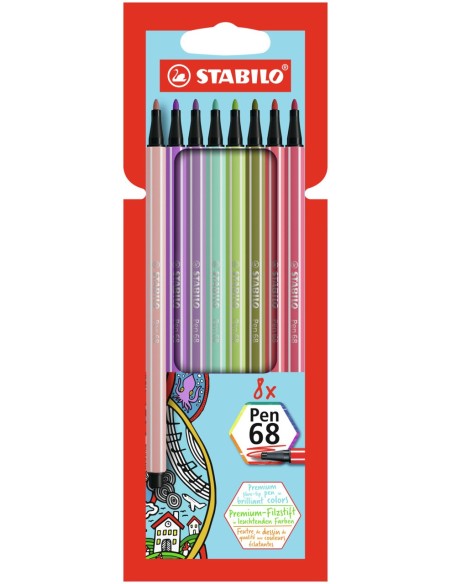 STABILO Pen 68 marcatore Colori assortiti 8 pz