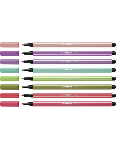 STABILO Pen 68 marcatore Colori assortiti 8 pz