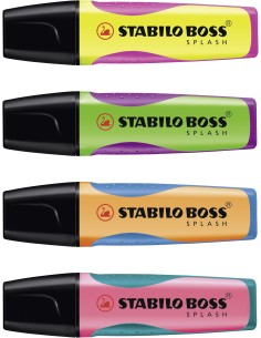 STABILO BOSS SPLASH evidenziatore 4 pz Punta smussata Verde, Arancione, Rosa, Giallo 2