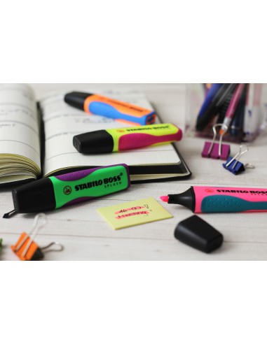 STABILO BOSS SPLASH evidenziatore 4 pz Punta smussata Verde, Arancione, Rosa, Giallo