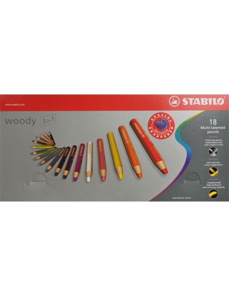 STABILO Woody 3 in 1 18 pz