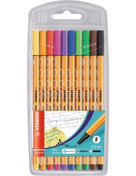 STABILO Point 88 Confezione 10 fineliner multicolore